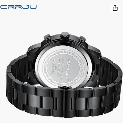 Solid Black Retan Watch